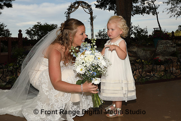 The bride and flower girl . . .