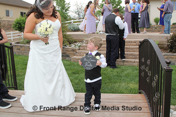 The ring bearer tried to steal the show!