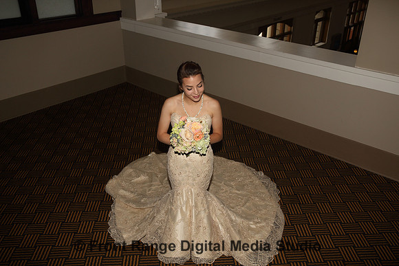 The dress and the flowers.