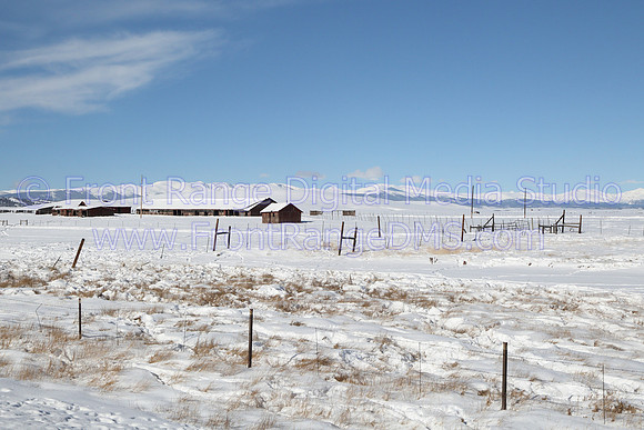Hartsel ranch in snow