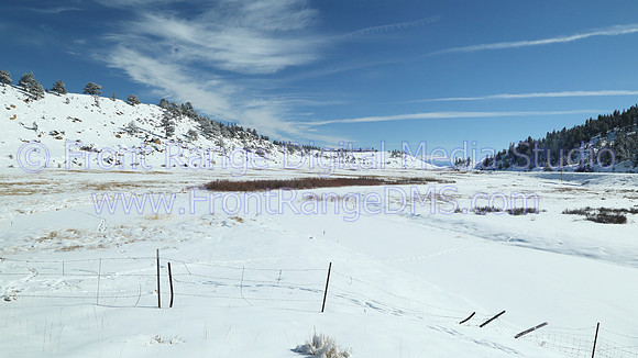 Snow covered stream near Hartsel, Colorado