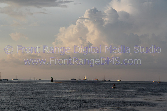 Boats at sunset in Key West, Florida