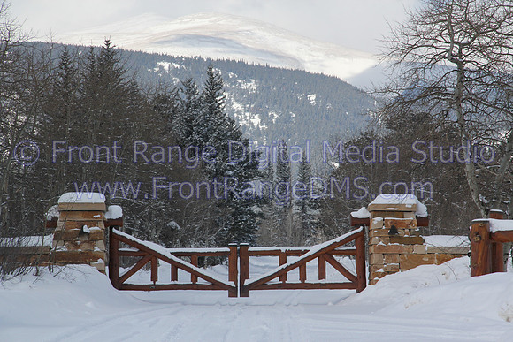 Gate in Snow, Nederland, Colorado